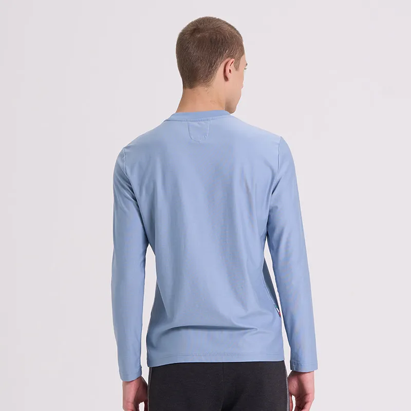 RARE Long Sleeved T Shirts Men's Blue-4