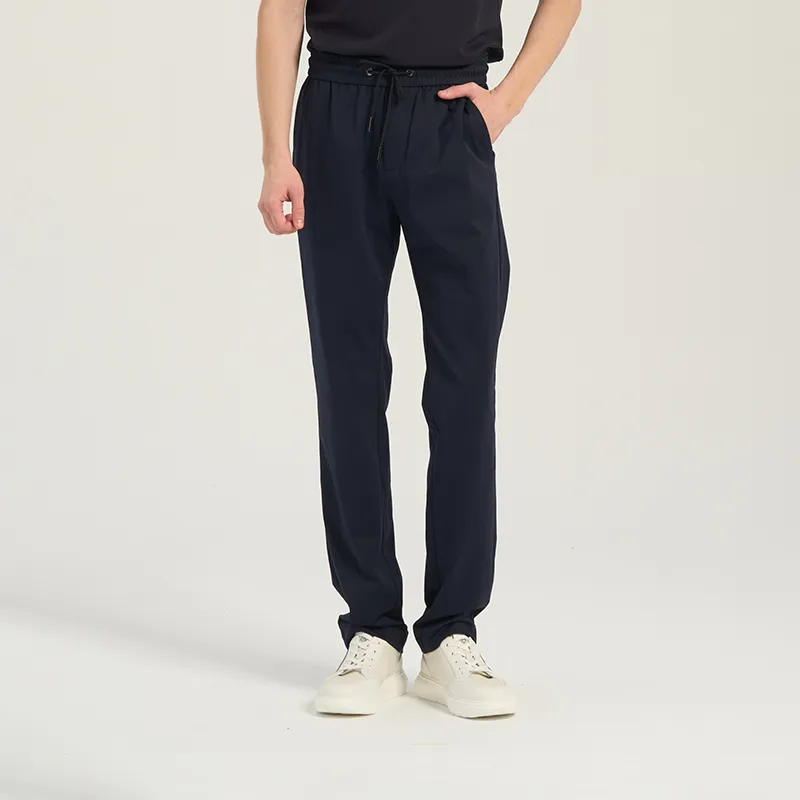 RARE Knitted Sweatpants Men Navy Blue-2