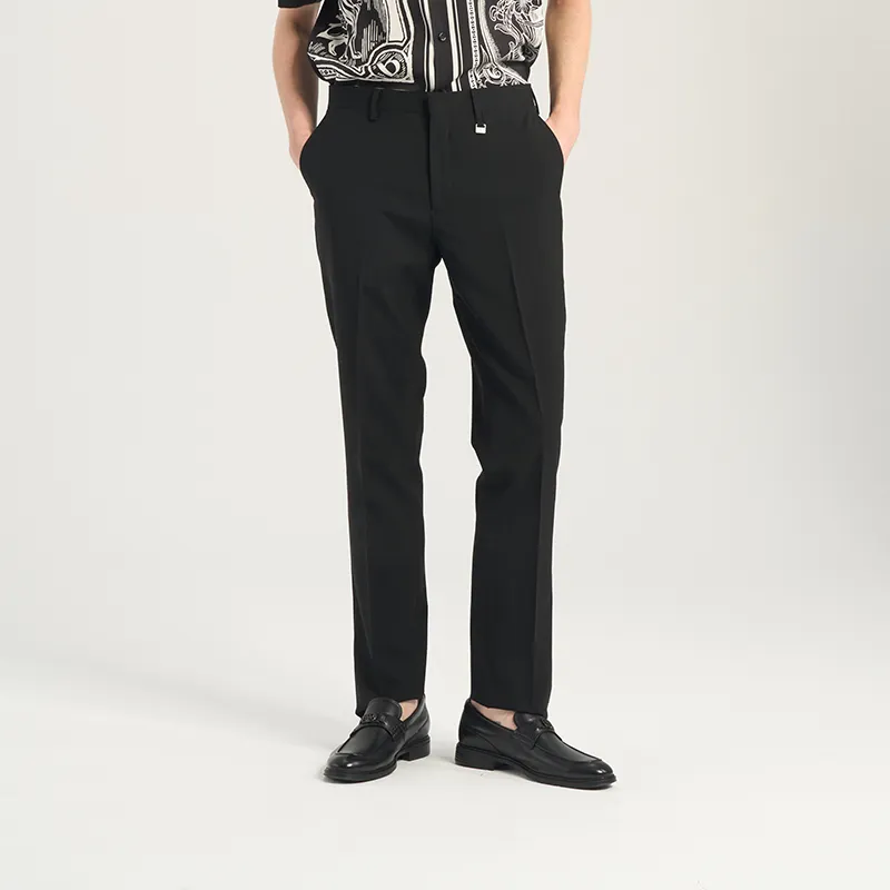 RARE Suit Trousers Men Black-3