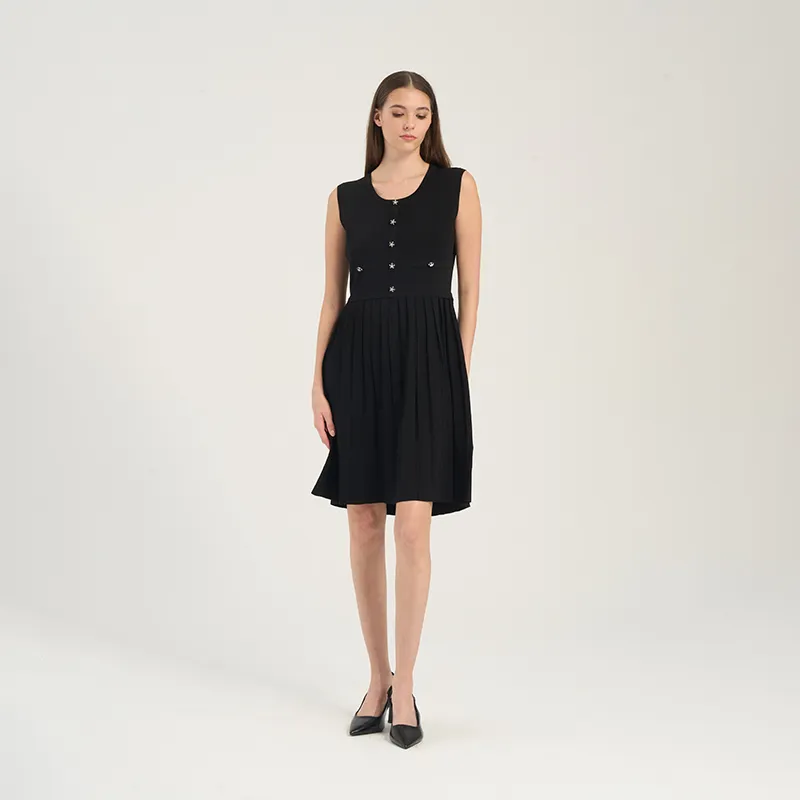 RARE Sleeveless Dress Women's Black-6