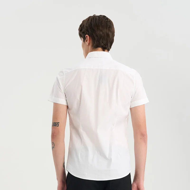 RARE Short Sleeved Shirt Men's White-6