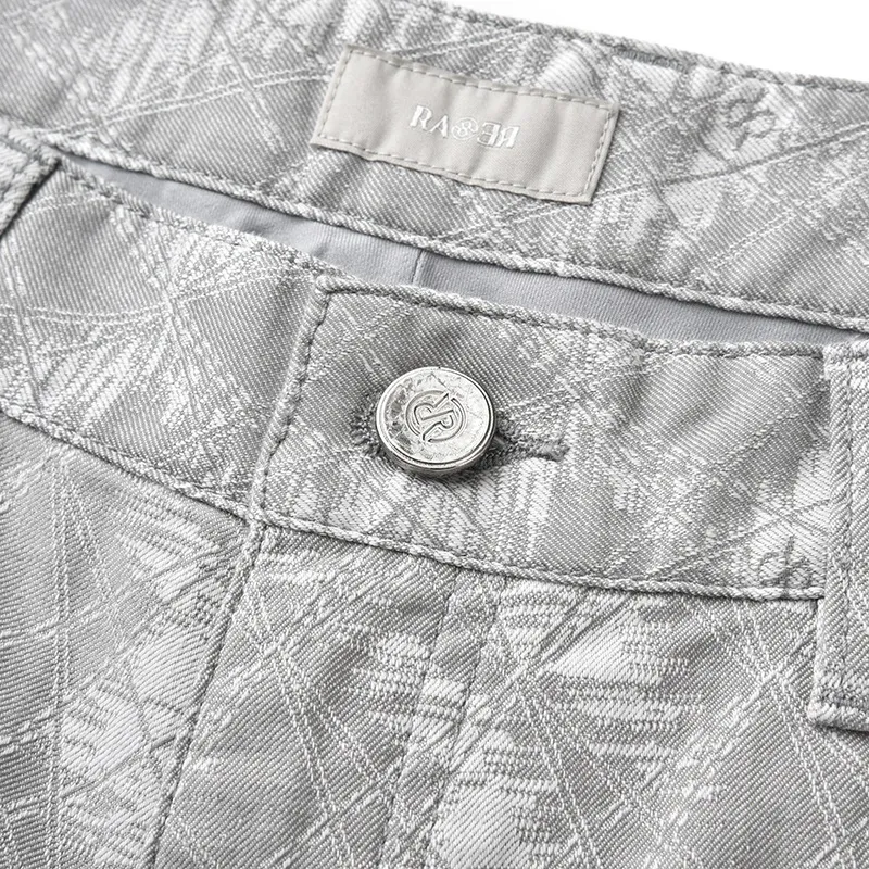 RARE Denim Shorts Men Gray-2