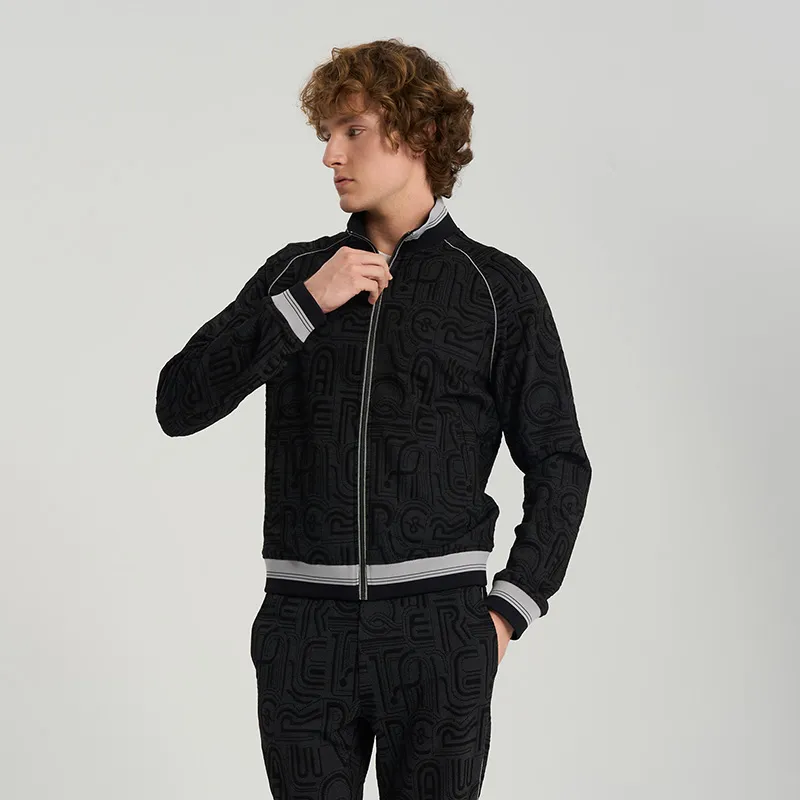 RARE Casual Coat Jacket Men's Black Gray Color-4