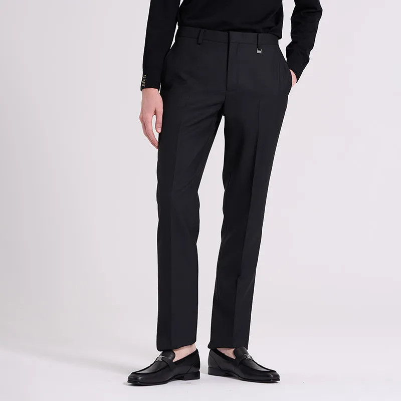 RARE Suit Trousers Men Black-3