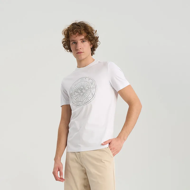 RARE Short Sleeved T Shirts Men's White-4