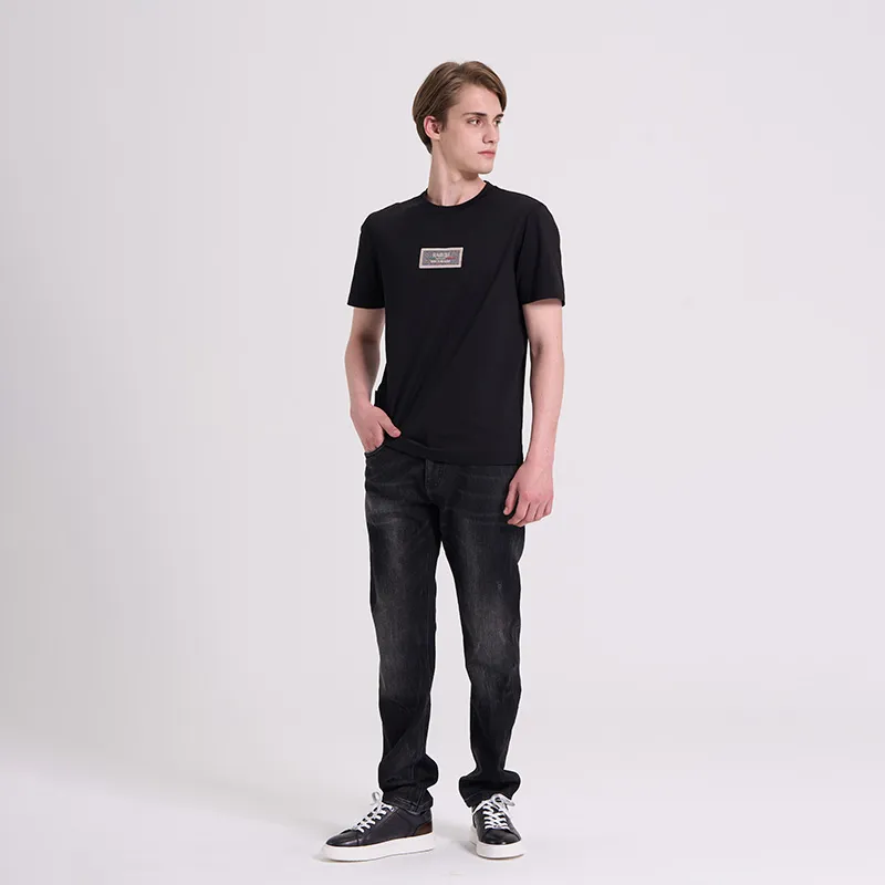 RARE Short Sleeved T Shirts Men's Black-6