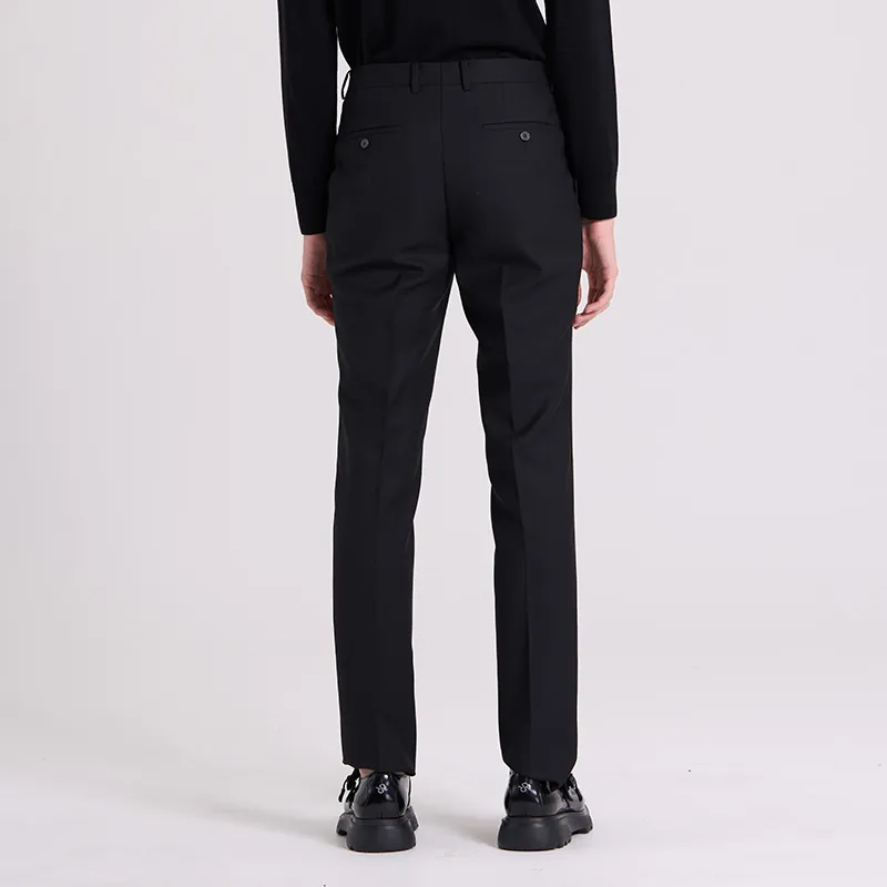 RARE Suit Trousers Men Black-5