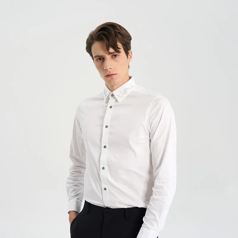 RARE Long Sleeved Shirts Men's White-4