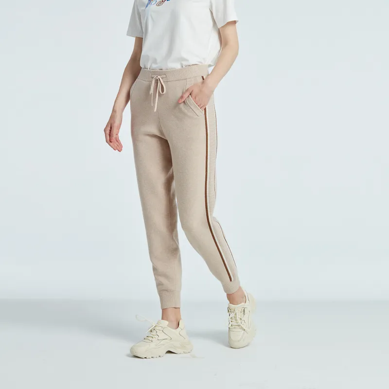 RARE Knitted Sweatpants Women's Camel-3