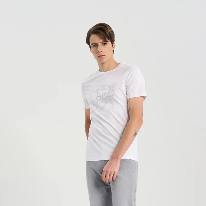 RARE Short Sleeved T Shirts Men's White-4