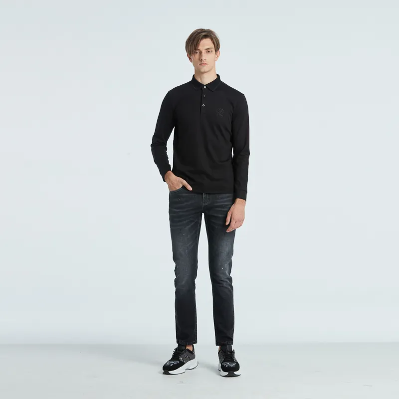 RARE Long Sleeved T Shirt Men's Black-6
