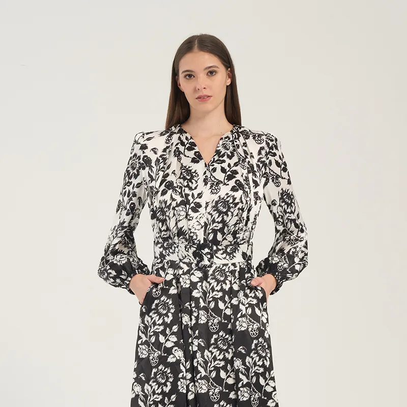 RARE Long Sleeved Dress Women's Multicolor-3