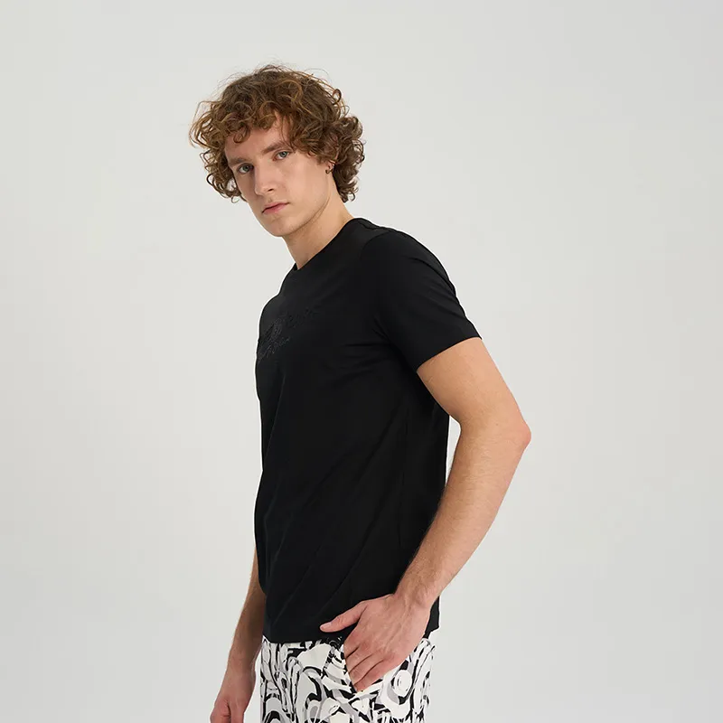 RARE Short Sleeved T Shirts Men's Black-4