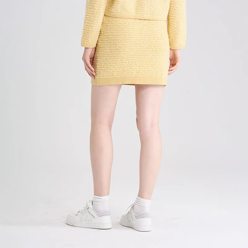 RARE Casual Short Skirts Women's Yellow-5