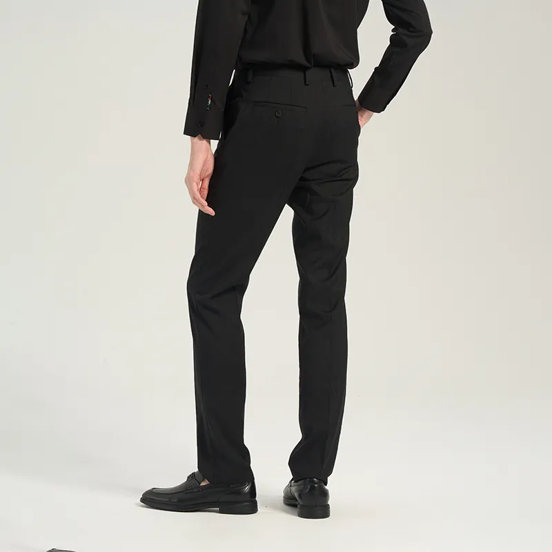 RARE Suit Trousers Men Black-5