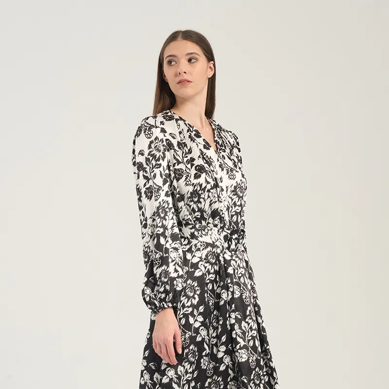 RARE Long Sleeved Dress Women's Multicolor-4