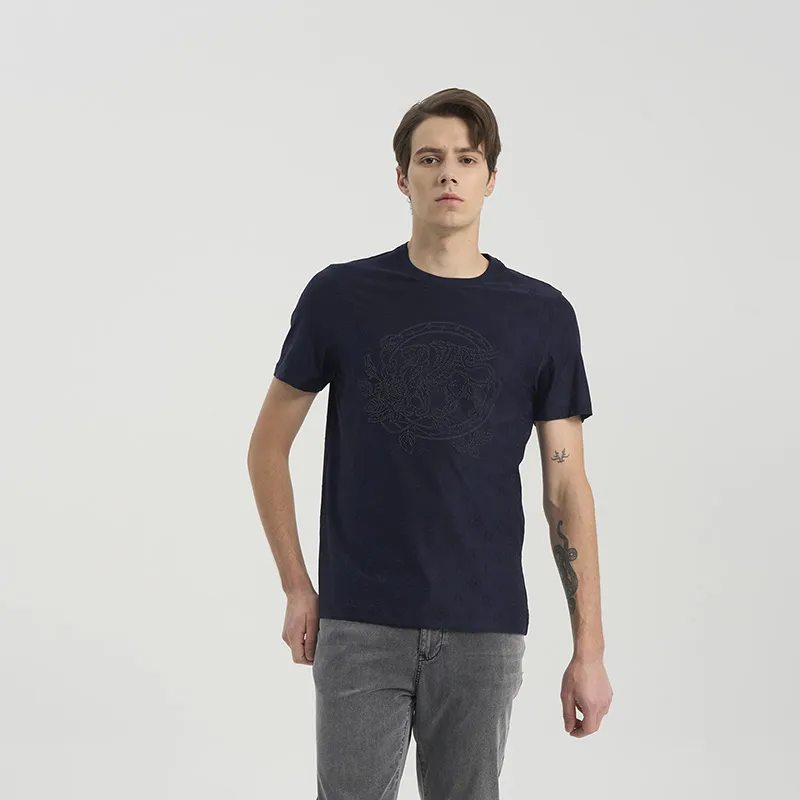 RARE Short Sleeved T Shirts Men's Navy Blue-4