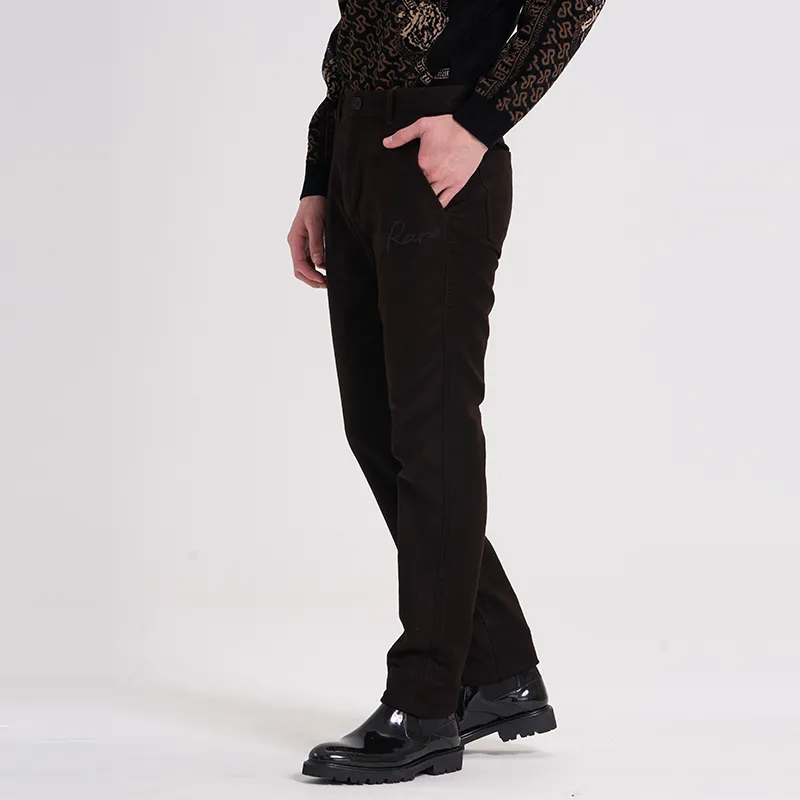 RARE Casual Pants Men's Dark Coffee-4