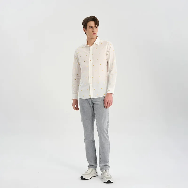 RARE Long Sleeved Shirts Men's White-7
