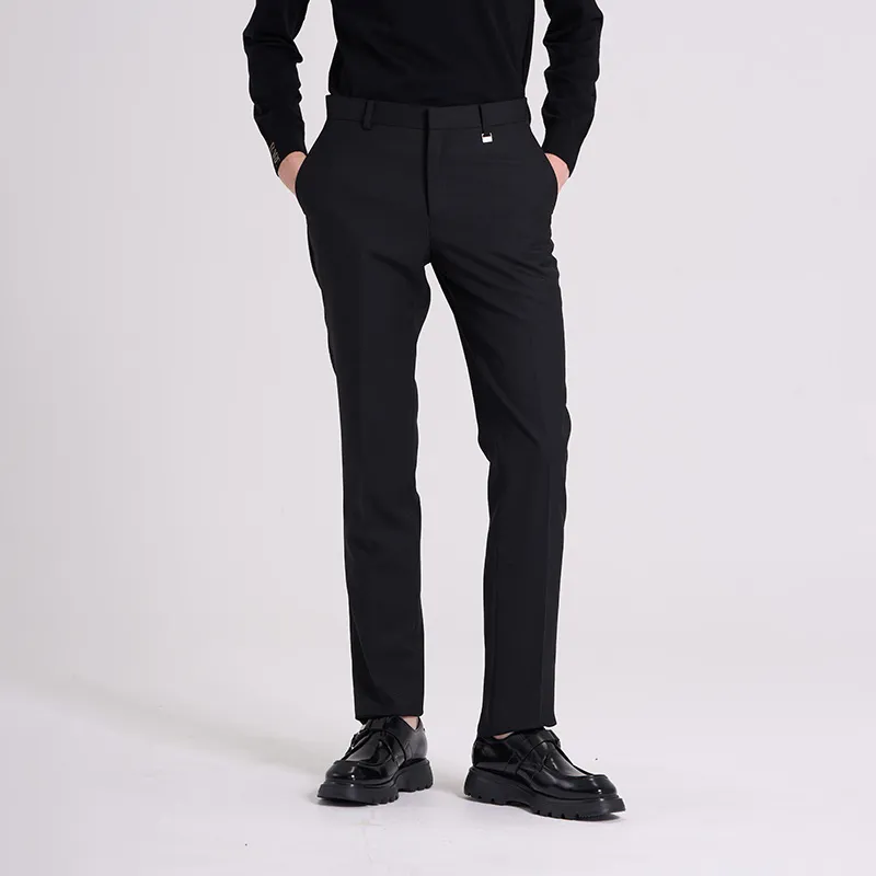 RARE Suit Trousers Men Black-3