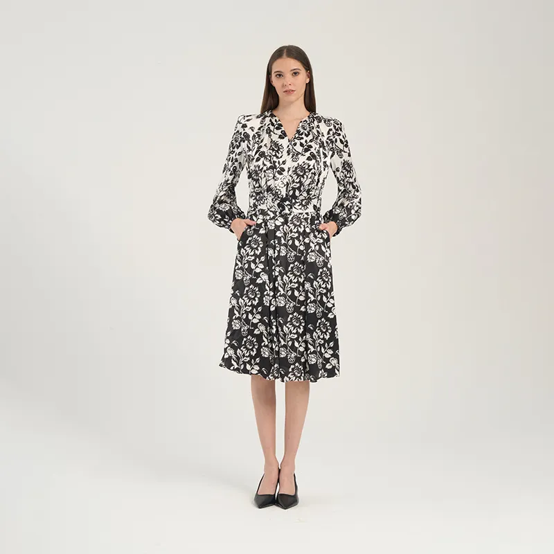 RARE Long Sleeved Dress Women's Multicolor-6