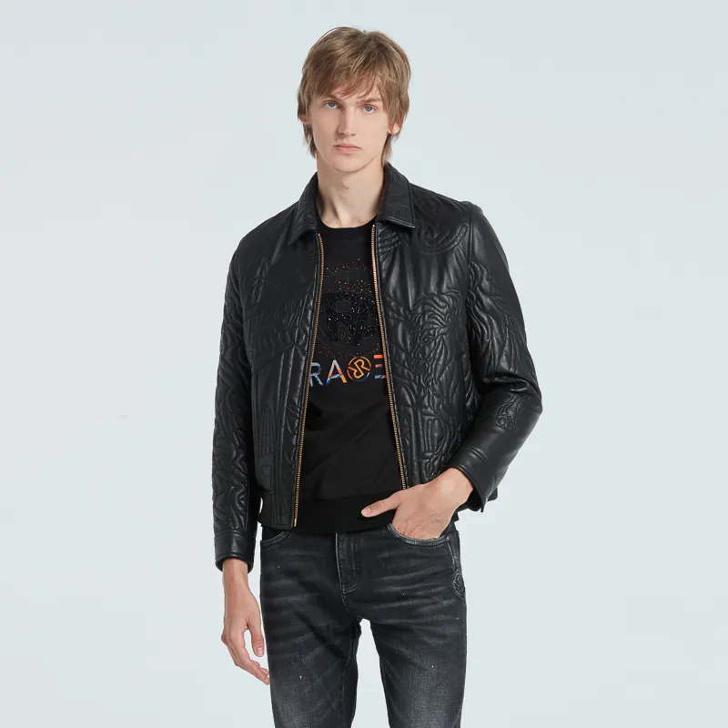 RARE Leather Jacket Men's Black-4