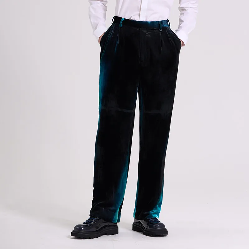 RARE Suit Pants Casual Pants Men's Black Blue-4