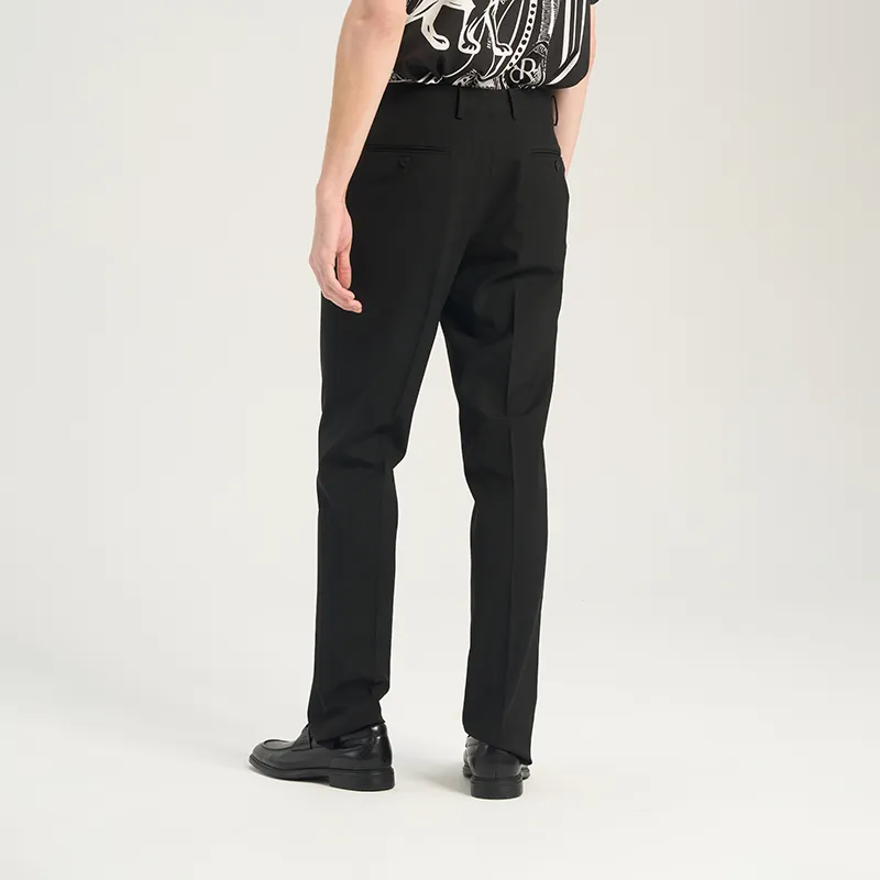 RARE Suit Trousers Men Black-5