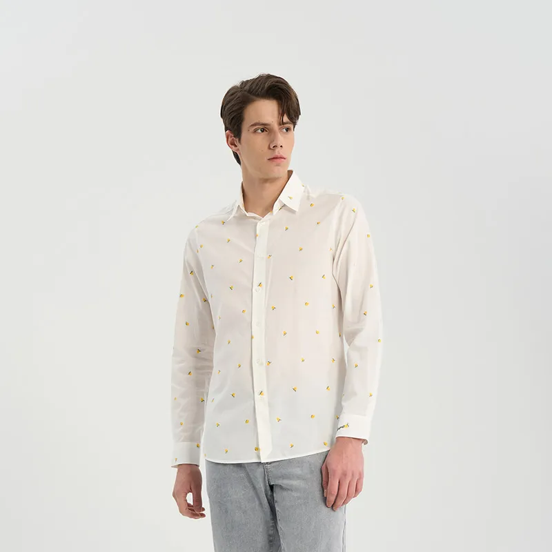 RARE Long Sleeved Shirts Men's White-4