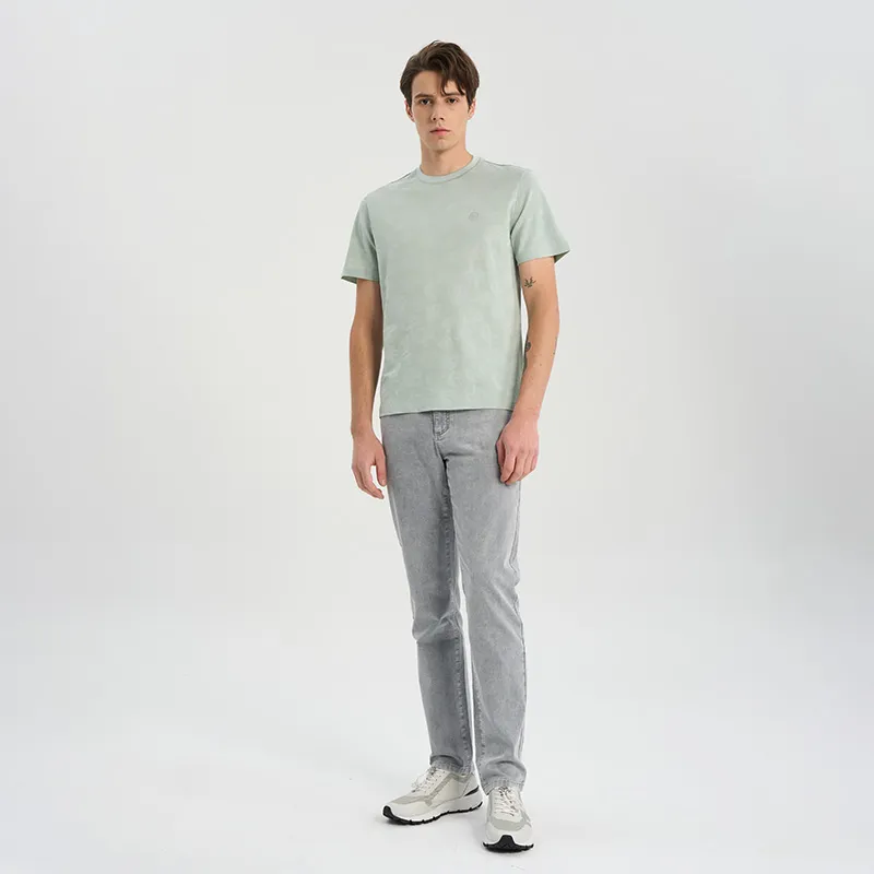 RARE Short Sleeved T Shirts Men's Gray Green-7