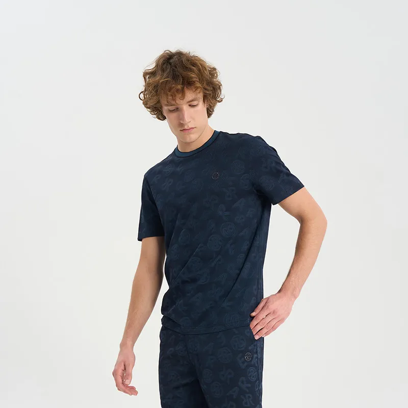 RARE Short Sleeved T Shirts Men's Navy Blue-4