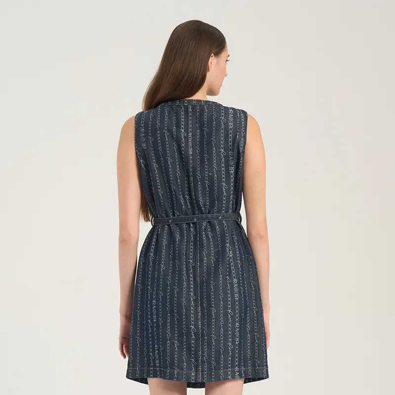 RARE Sleeveless Dresses Women's Blue-3