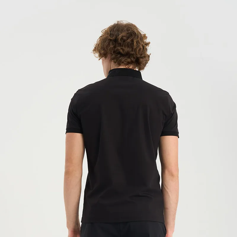 RARE Short Sleeved Polo Shirt Men's Black-6