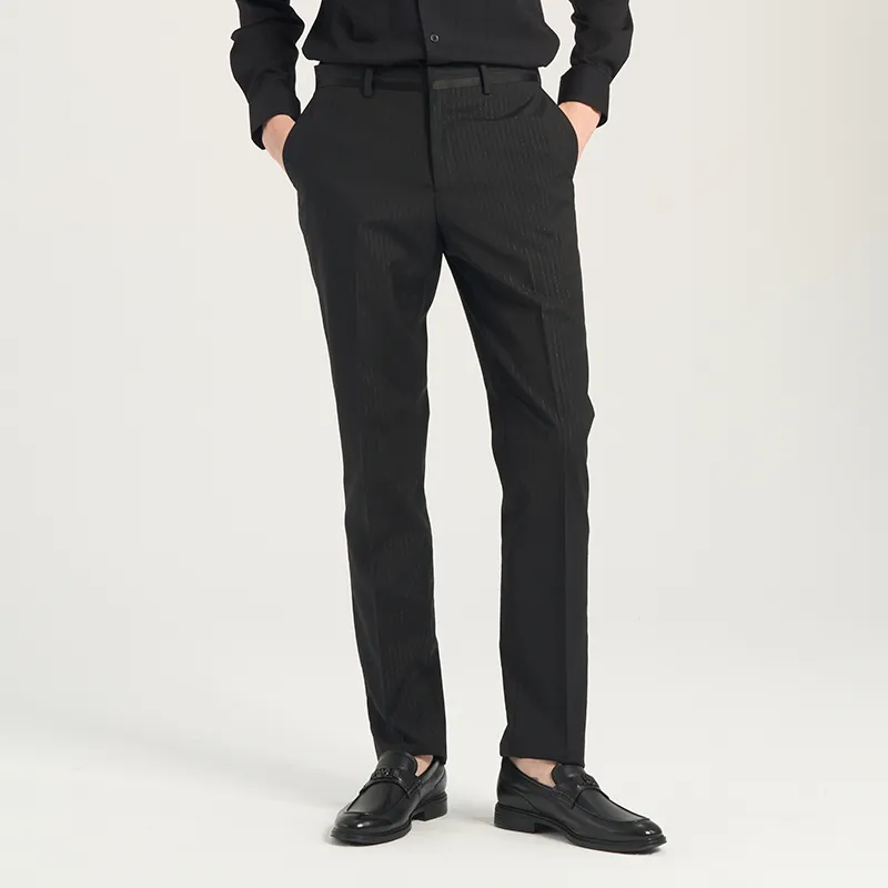 RARE Suit Trousers Men Black-3