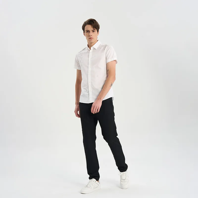 RARE Short Sleeved Shirt Men's White-7