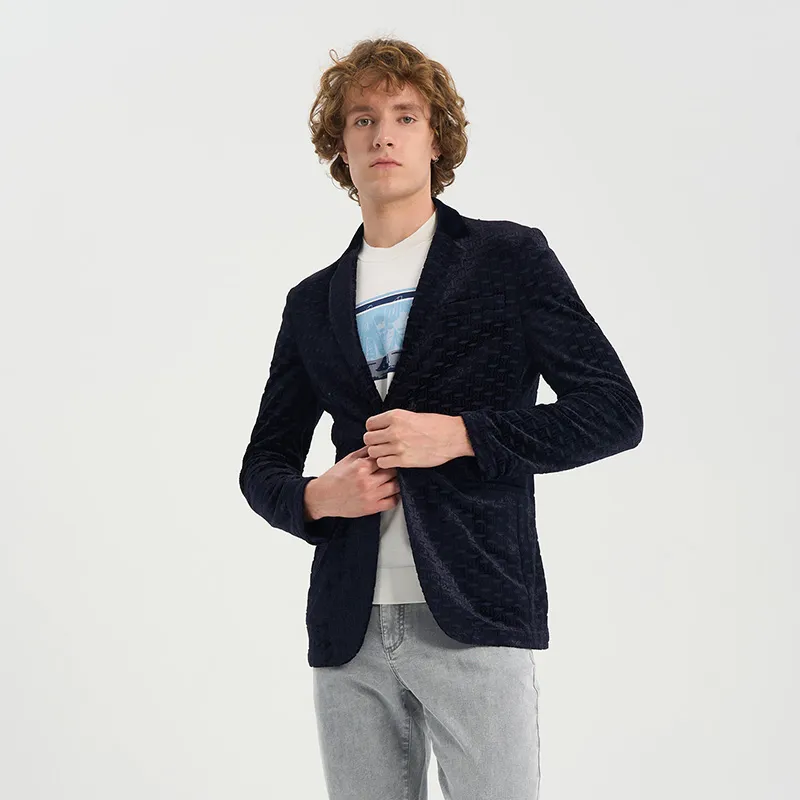 RARE Casual Business Suit Men's Navy Blue-7