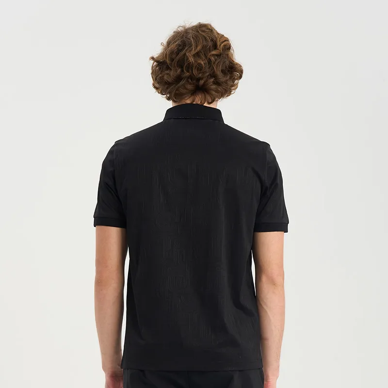 RARE Polo Shirt Short Sleeved T Shirts Men's Black-6