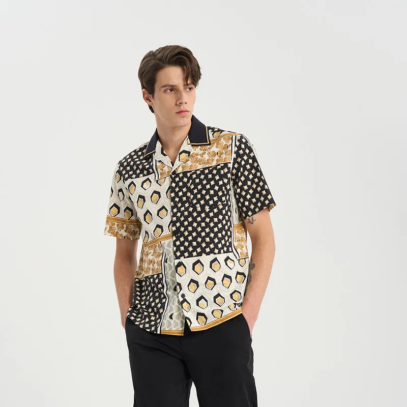 RARE Short Sleeved Shirt Men's Multicolor-4