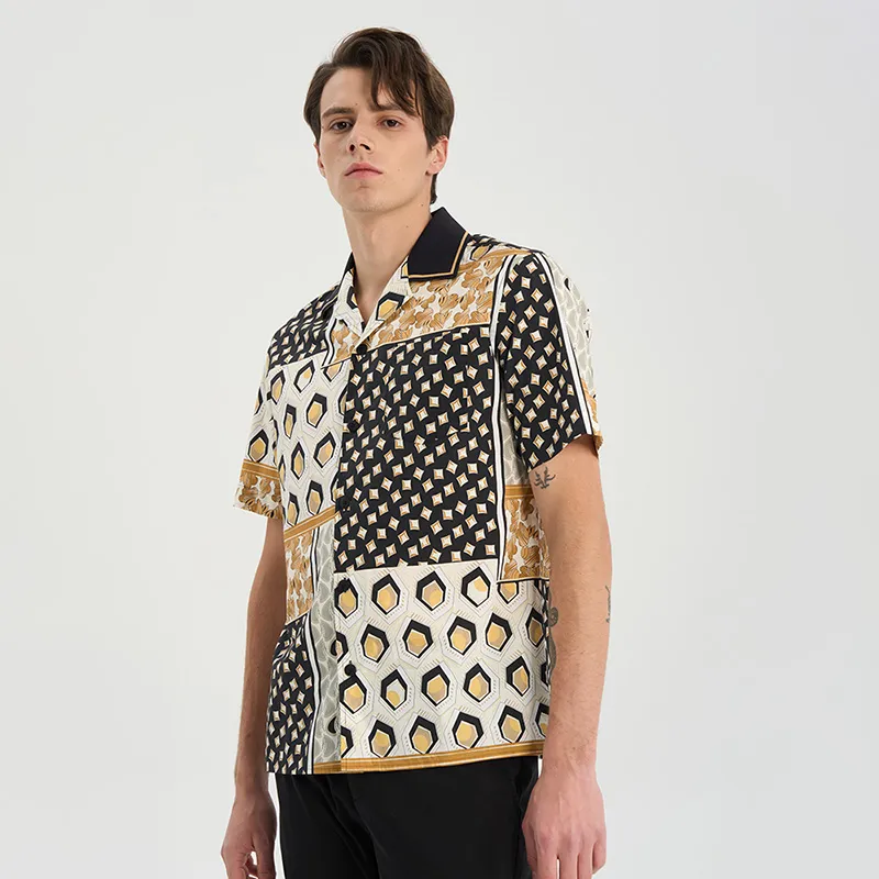RARE Short Sleeved Shirt Men's Multicolor-5
