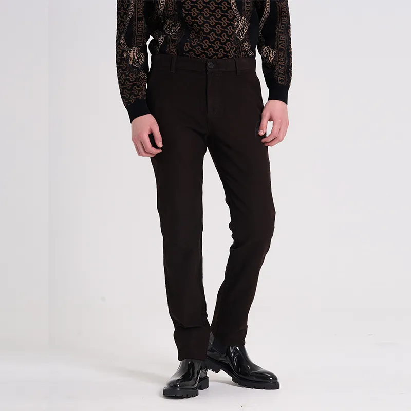 RARE Casual Pants Men's Dark Coffee-3