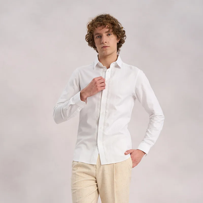 RARE Long Sleeved Shirts Men's White-4
