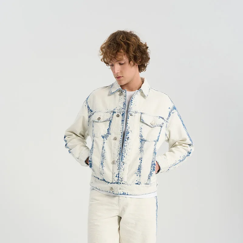 RARE Denim Jackets & Coats Men's White Blue-5