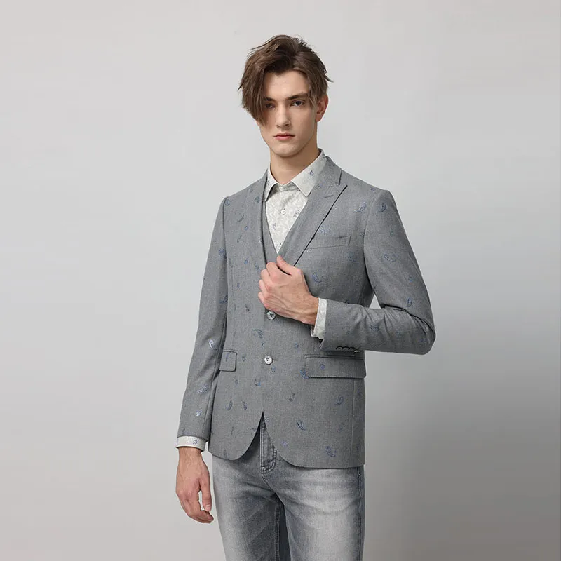 RARE Business Suits Coats Men's Gray-4