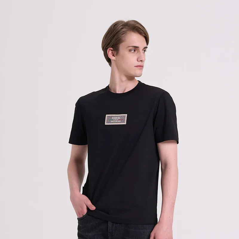 RARE Short Sleeved T Shirts Men's Black-5
