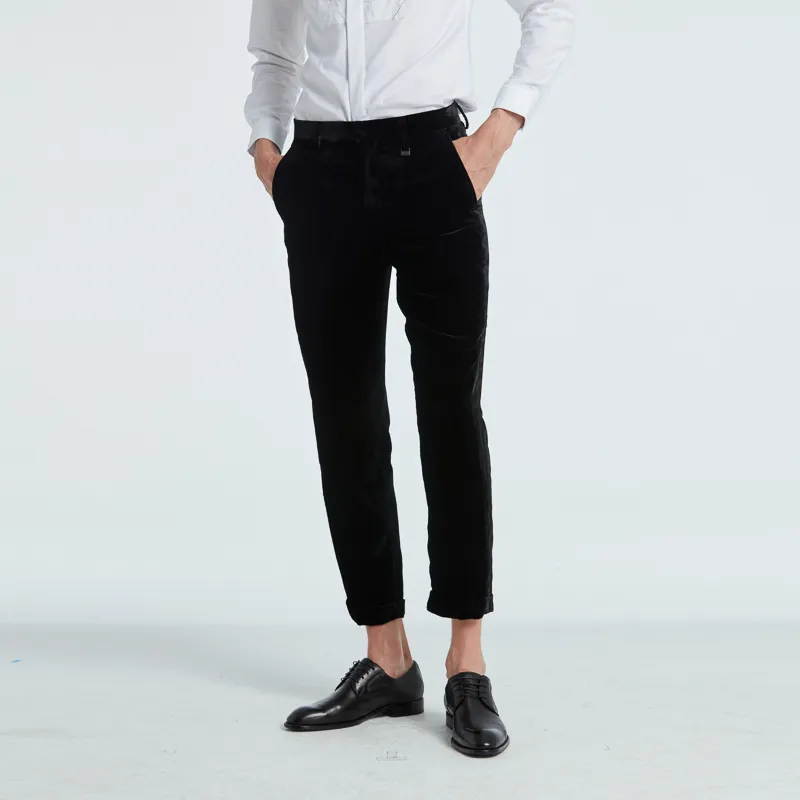 RARE Suit Trousers Men Black-3