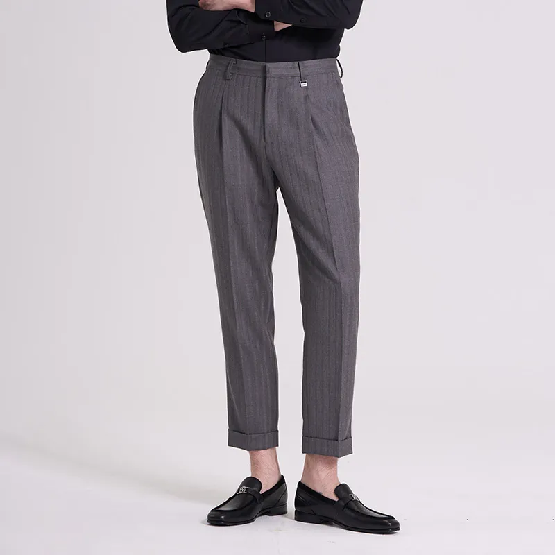 RARE Suit Trousers Men Gray-5