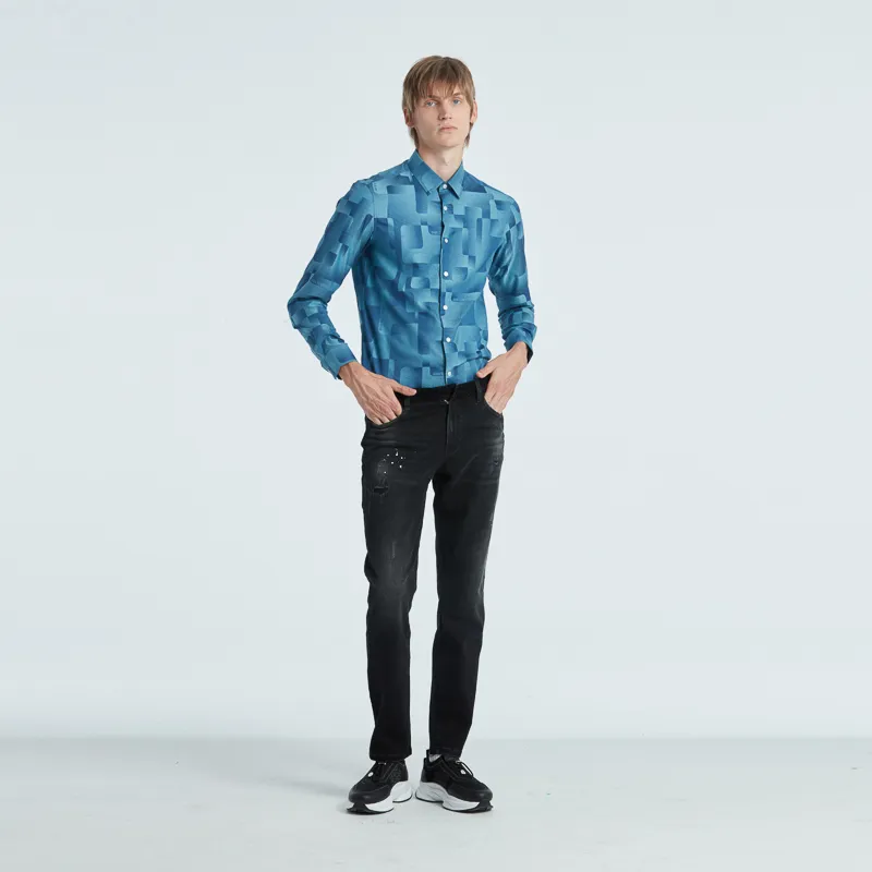 RARE Shirts Men Lake Blue-5