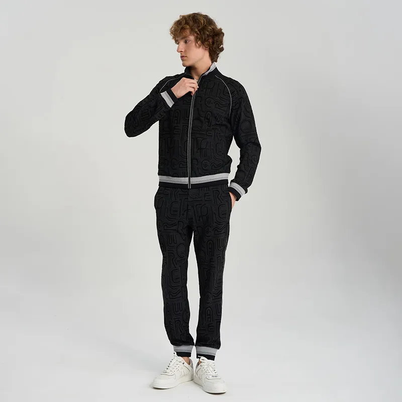 RARE Casual Coat Jacket Men's Black Gray Color-7