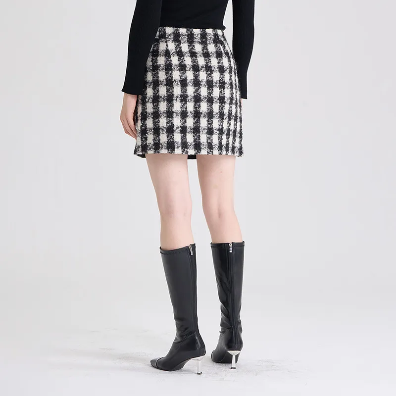 RARE Casual Short Skirts Women's Black White-5