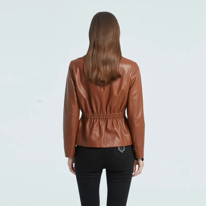 RARE Leather Jacket Women's Light Brown-4